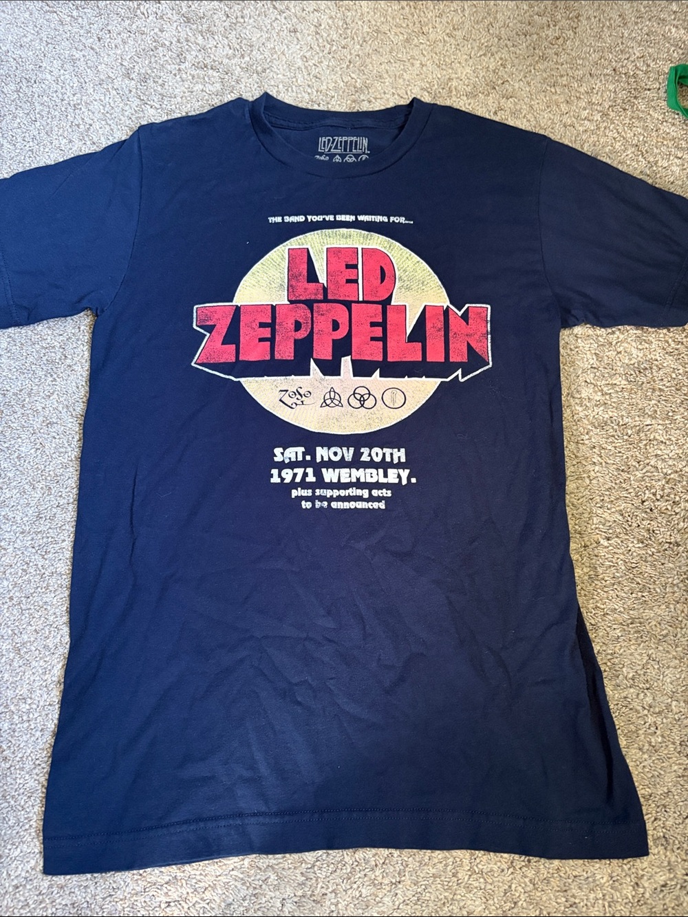 Led Zeppelin Graphic Tee - Navy with Red Logo